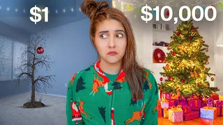 I Survived $1 vs $10,000 Holiday Makeover!