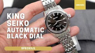 UNBOXING KING SEIKO BLACK DIAL SPB283J1 SPB283