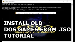 install games on DosBox using .iso image tutorial