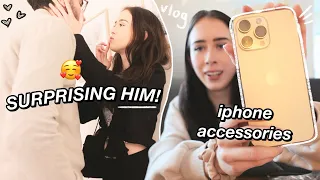 Surprising My Boyfriend For Our Anniversary + iPhone 14 Pro Max Accessories Unboxing (fall vlog)