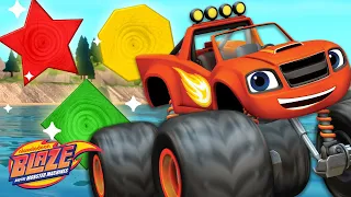 Blaze Shape Game #6 Blaze's Wild River Adventure! | Blaze And The Monster Machines