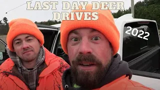 GUN HUNTING LAST DAY DEER DRIVES 2022 WISCONSIN!!