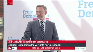 NRW-Wahl LIVE: Pressekonferenz mit FDP-Chef Lindner zu den hohen Verlusten