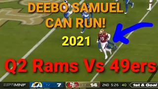 2021 Rams Vs 49ers - Deebo Samuel Gets Q2 Touchdown.