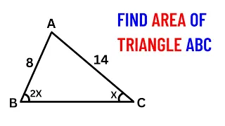 Find Area of Triangle ABC | Maths Olympiad | Important Geometry Skills Explained | 2 Methods