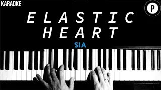 Sia - Elastic Heart KARAOKE Slowed Acoustic Piano Instrumental COVER LYRICS