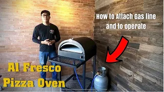 A closer look of the new BP Al Fresco Oven How to attach the gas line and operate.