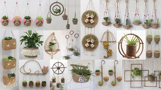 25 Best Out Of Waste Material Ideas for Hanging Plant Pot, Jute Craft