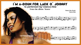 Vanessa-Mae: "I'm A' Doun For Lack O' Johnnie". Violin Sheet Music/Partitura 🎻🎶