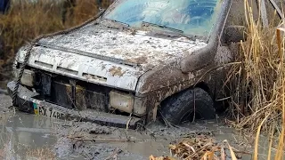 CRAZY Nissan Terrano vs TOYOTA 70 vs SUZUKI JIMNY vs ZAZ-Monster vs NIVA  [MUD OFF Road]