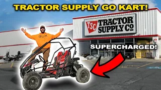 I Bought a GO KART from TRACTOR SUPPLY and then SUPER CHARGED the ENGINE!!! (I Crashed It)