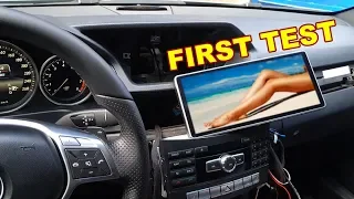 First Test Power On Android DVD Radio GPS Navigation (COMAND AUDIO) for Mercedes E-Class W212, W204