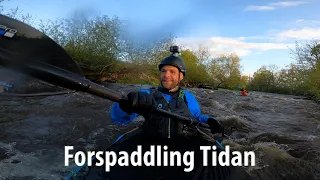 Forspaddling med packraft i Tidan