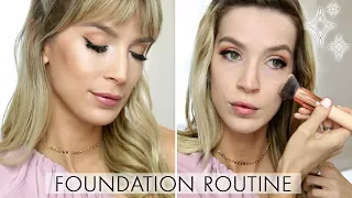 GLOWING FOUNDATION ROUTINE FOR OILY SKIN ✨ FULL COVERAGE | LeighAnnSays