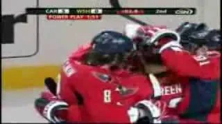 Alexander Semin Scores Goal While on his Knees