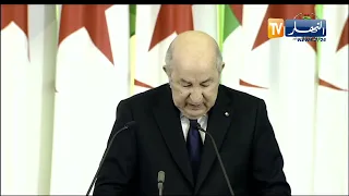 رئيس الجمهورية عبد المجيد تبون يوجه خطابا للأمة أمام نواب البرمان بغرفتيه