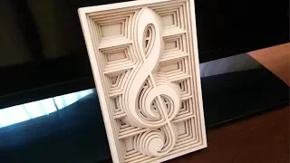 Scroll saw fretwork project - Treble clef