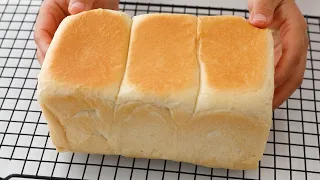 No knead! No egg! Once you know this recipe, you'll never buy bread again! Soft milk bread as clouds