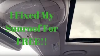 Reset W211 Mercedes Sunroof