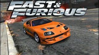 Brians Toyota Supra in Drag Races NFS MW