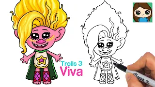 How to Draw Viva | Trolls Band Together