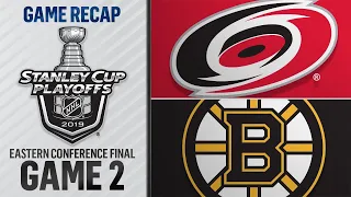 Bruins rout Hurricanes to take 2-0 lead in ECF