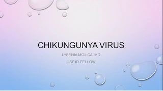 Chikungunya and the Tropical Americas - Lysenia Mojica, MD