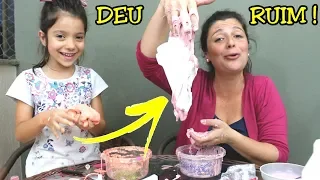 SLIME COM 3 CORES DE COLA GLITTER ( 3 COLORS OF GLUE SLIME CHALLENGE )