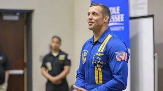 Blue Angels pilot inspires during MTSU visit