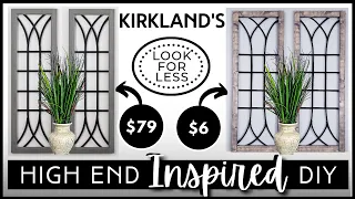 *NEW* HIGH END INSPIRED Wall Decor | KIRKLAND'S Wood & Iron Shutter Window Dupe | Look For Less!