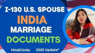 Marriage Docs Required for India in I-130 U.S. Spouse Visa Application | CR-1 IR-1 | #india #mumbai