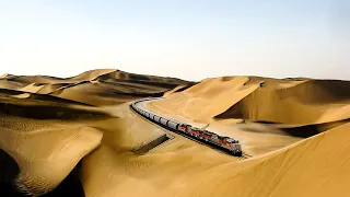 Los Chinos Están Construyendo Un Ferrocarril En El Desierto Más Grande Del País