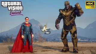 GTA 5 - Superman VS Thanos! Next-Gen Real Life Graphics! (NaturalVision Evolved Gameplay)