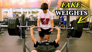 FAKE WEIGHTS in the GYM Prank!