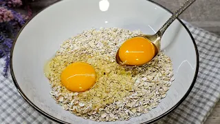 This egg with oatmeal recipe is so delicious that I can cook it almost every day😋Top recipe!