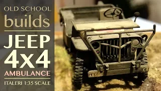 OLD SCHOOL BUILDS - ITALERI - JEEP 4x4 AMBULANCE - 1:35 SCALE MODEL KIT - SCALE BENCH