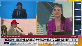 Milei vs. Petro: Mondino intentó bajar el tono al conflicto en Colombia