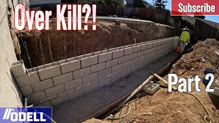 Massive Retaining wall Build! Huge Backyard Remodel part 2!