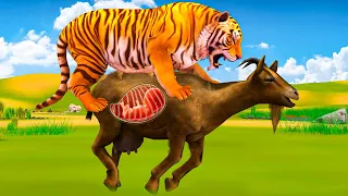 गर्भवती बकरी भूखा बाघ - pregnant goat hungry tiger - हिन्दी कहानियां - Adurs Tv - Hindi Stories