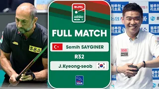 FULL MATCH: Semih SAYGINER - JEONG Kyeong-seob | PBA R32 | Hana Card Championship 2023