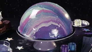 Космический Торт С Зеркальной Глазурью: Потрясающе Красивый Десерт
