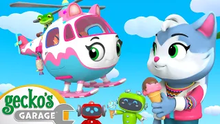 Helena Ice Cream Helicopter | BRAND NEW | Gecko's Garage | Cartoons For Kids | Toddler Fun Learning