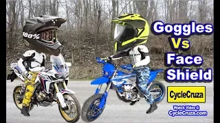 Goggles Vs Face Shield For Dual Sport Helmet? | MotoVlog