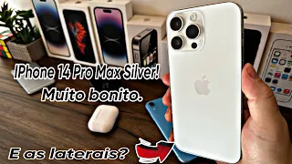 IPhone 14 Pro Max Silver! Muito bonito 😍. E as laterais? Será que risca fácil ainda?