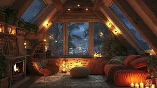 10 Hours of Blissful Cabin Vibes - Rain Sounds & Crackling Fire for Ultimate Comfort and Relaxation