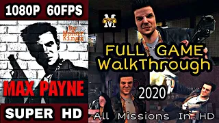 Max Payne 1 Full Game Walkthrough HD 1080p 60FPS - Max Payne 1 Gamplay 2020 - By Mehar Kingx Gaming