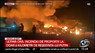 Incendiu la Moscova, în apropiere de reşedinţa lui Putin