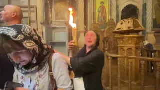Putting the Holy Fire on our faces (Please do not steal our video)