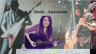 Slash - Anastasia (guitar cover by NiheRose) Plugin ft.Marina Andrienko | full song l guitar tab |
