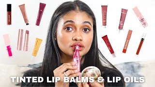 new TINTED LIP BALMS & TINTED LIP OILS | try on & review of new tinted lip balms and tinted lip oils